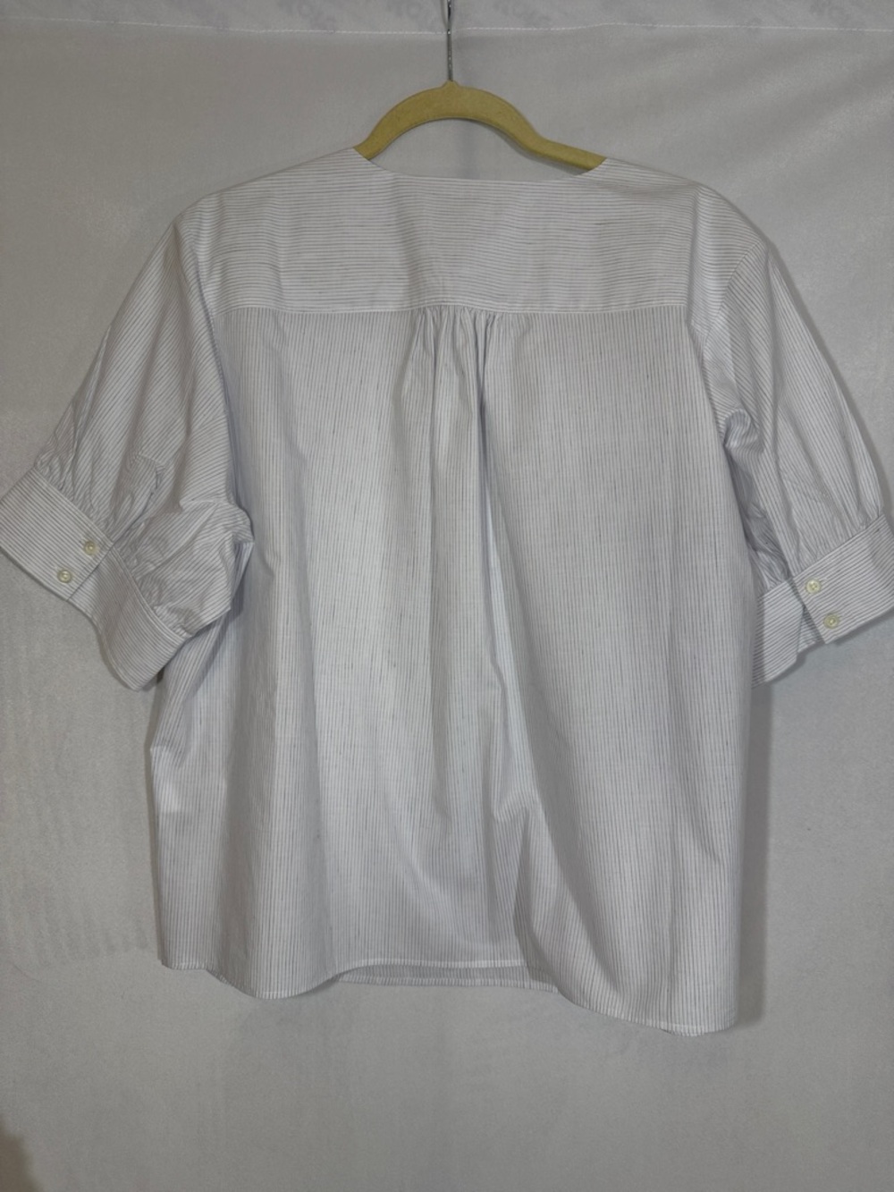 Frame V-neck Popover Short Sleeve Cotton Top Blouse Size XL EUC - Picture 6 of 13